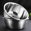 Drain Bowls Fruit Dish Creative Storage Baskets Household Kitchen Wash Vegetables Drain Baskets Stainless Steel Mate