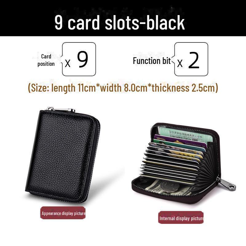 

Держатель для карт унисекс с защитой от порезов и краж: Большая вместимость с несколькими отделениями для карточек для пар, однотонный дизайн для карточек и удостоверений личности.