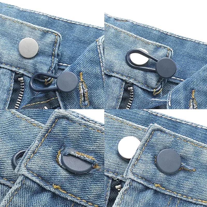 5Pcs 15Mm/18Mm Pants Extender Buttons Flexible Waist Extenders For Black Jeans Pants Pregnancy Trousers Lengthen Rubber Button
