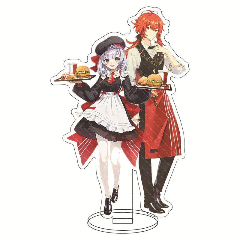 Exquisite Genshin Impact Barbatos Keqing Barbara Acrylic Figure Stand For Display Decor