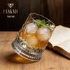 FANKAQI Light Luxury Edo Kiriko Crystal Whisky Glass Gift Set