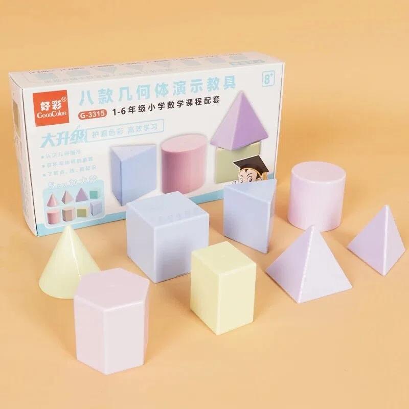 8Pcs Visual Teaching Aids Volume Shape Toy Transparent 3D Geometric Shape Teaching Aids Montessori Toys Mathematical Education