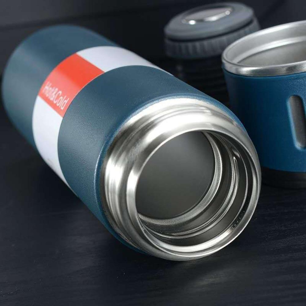 with Cup Vacuum Flask 500ml Thermal Bottle Double Layer Vacuum Insulated Bottle Set  Coffee