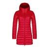 2026 Women's Plus Size European Style Slim-Fit Hooded Down Jacket - Lightweight Mid-Length Fashionable Autumn/Winter Collection