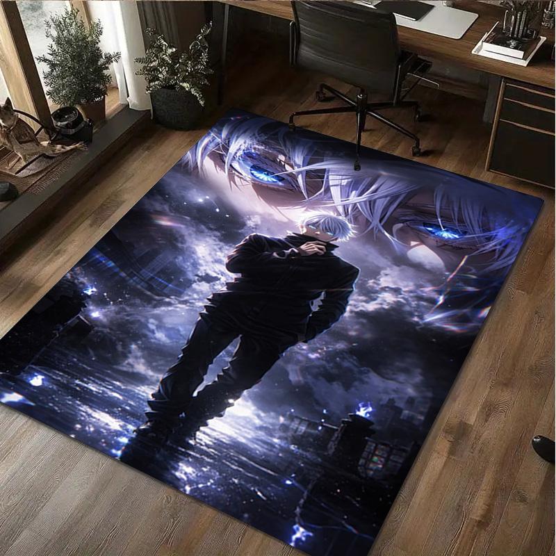 Gojo Satoru Rug - Home Carpet Office Decorative Carpet For Living Room Bedroom Door Mat Floor Rug Computer Chair Area Rug