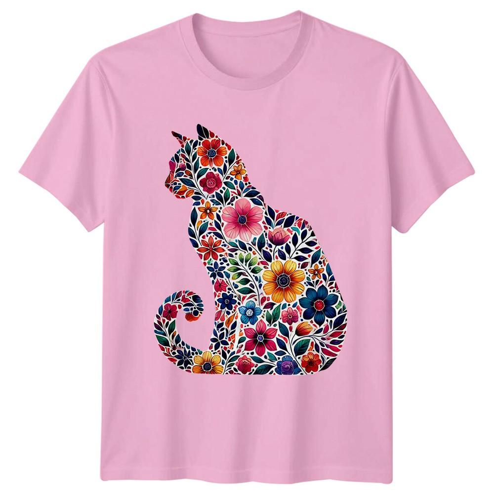 

Funny Cat T-Shirt Time Spent With Cats Is Never Wasted Graphic Tee L