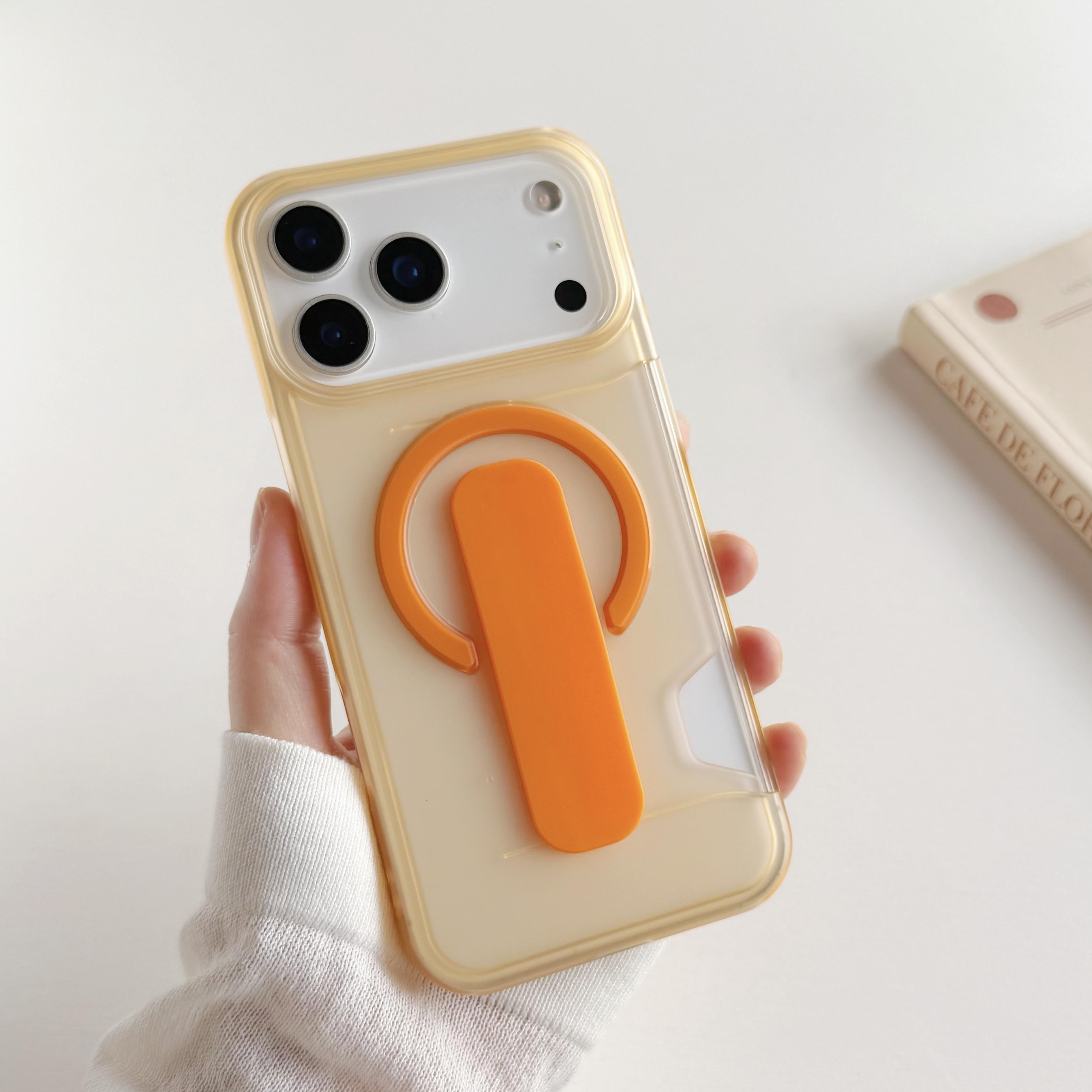 

Translucent Grip Holder Card Slot Shockproof Case for Apple iPhone 17 16 15 14 13 Pro Max For Magsafe Charge Magnetic Cover Capa For iPhone 15 Pro