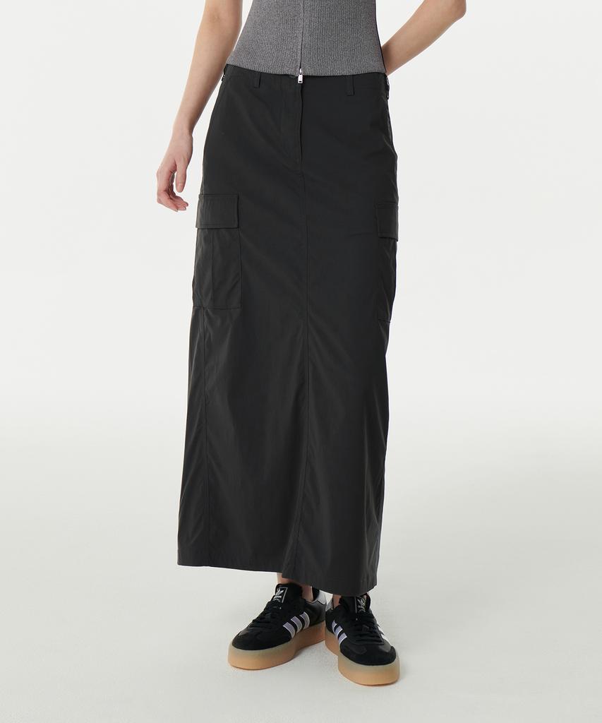 Musinsa Standard Woman Women'S Cargo Maxi Skirt [Gunmetal]
