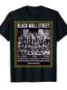 Black Wall Street T-Shirt Lightweight Short-Sleeve Crew Neck Tee Suitable for Casual Wear and African American Heritage Events