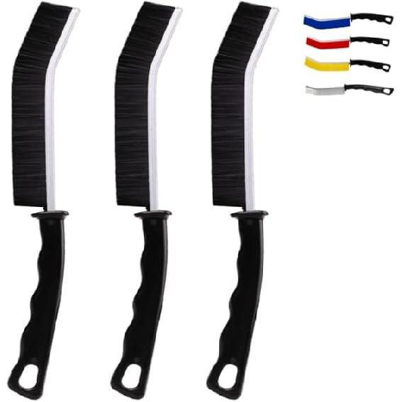 Crevice Cleaning Brush Cleaning Tools Cleaning Supplies Grout Brush Scrub Brush Toilet Brush for Household Use for Cleaning Bathroom Kitchen 3 Pcs