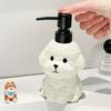 No-Leak Lotion Pump Bichon Frise Ceramic Soap Dispenser Hand Sanitizer Bottle  Children/Kids