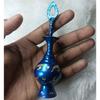 Blue Brass Kajal Holder, Traditional Surma Container with Decorative Design, Women Accessories