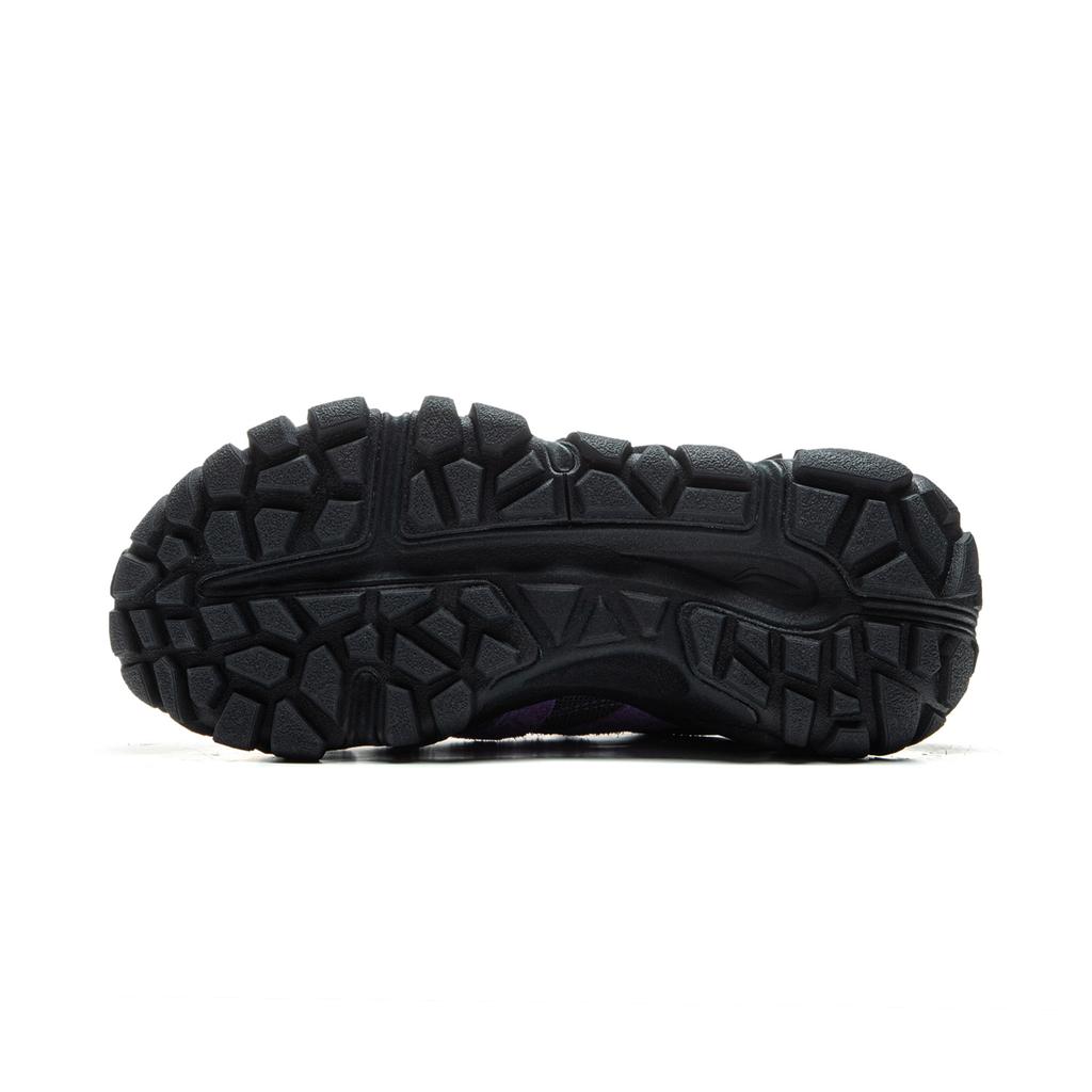 Li Ning Dune Retro Thick Sole Comfortable Shock Absorbing Non-Slip Wear-Resistant Breathable Low-Top Casual Shoes Women sneaker Black Purple AGCU436-2