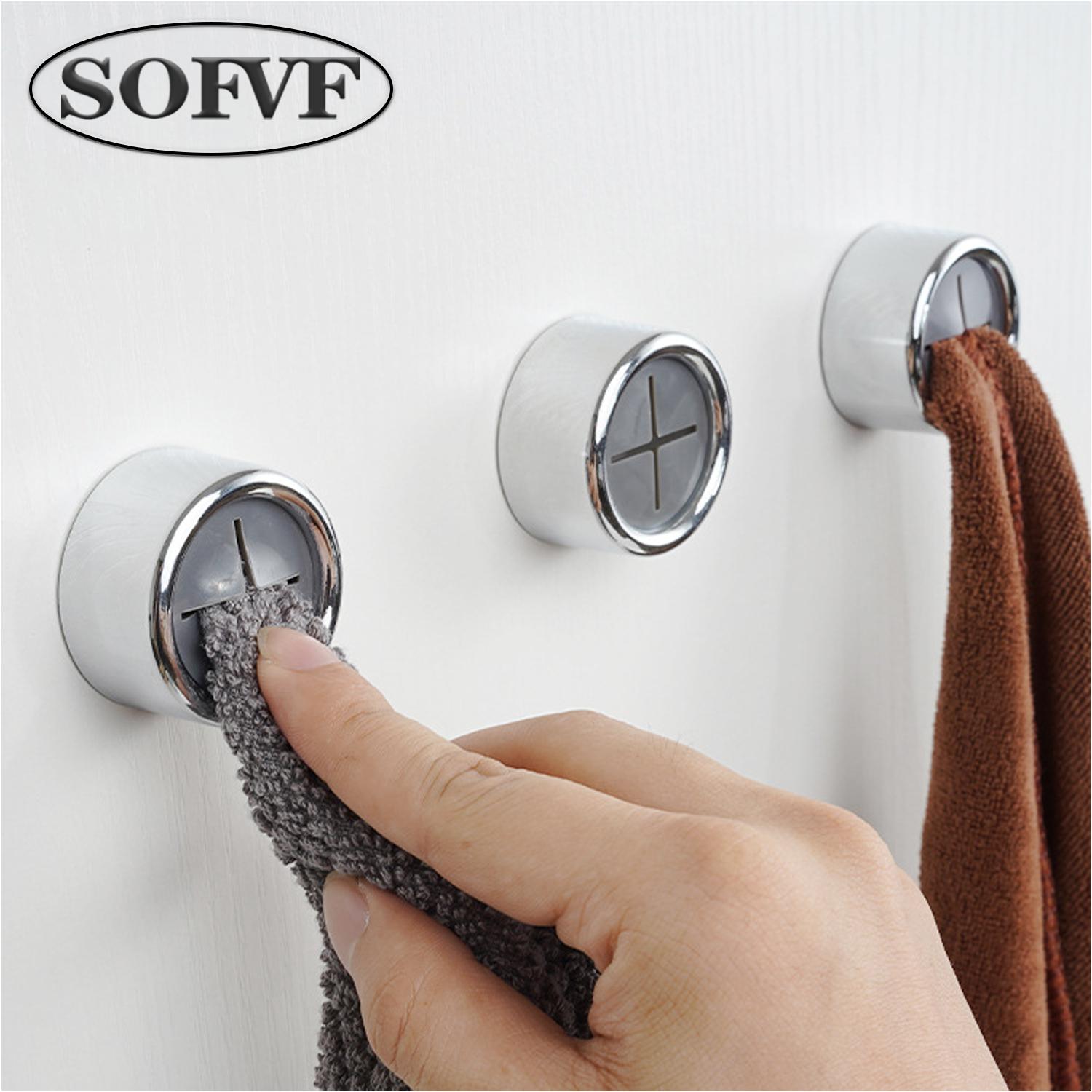 

Strong adhesive wall towel hooks without punching holes