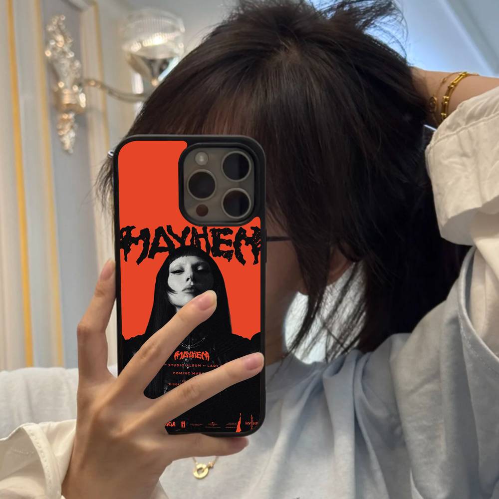 

Чехол для телефона Singer L-Lady Gaga Mayhem Черный Силикон Жесткий Пластик Для Iphone 17 Air 16 15 14 13 12 11 Pro Max PC+TPU Чехол iPhone 14