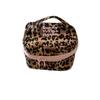 New Fashion Leopard Print Makeup Pouch Large Portable Cosmetic Earphone Bag for Travel Cute Stylish Organizer for Schoolgirls