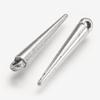 500pcs Tibetan Style Alloy Pendants Spike Beads Cadmium Free & Nickel Free & Lead Free Antique Silver 21x3mm Hole: 1mm