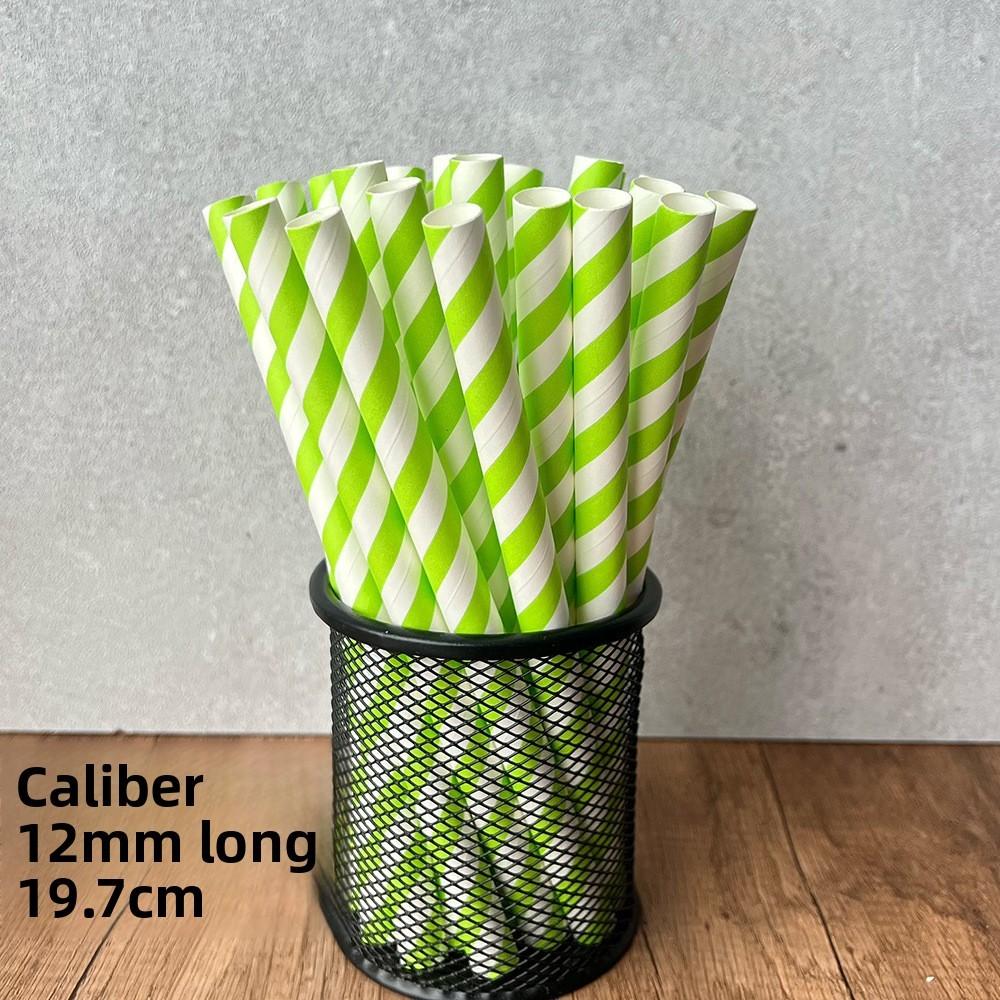 Paper Straws 12mm Degradable Largecapacity Bubble Tea Colorful Party Decor For Cafes