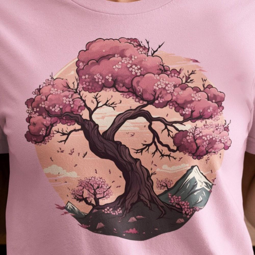 

Sakura Cherry Blossom Graphic T-Shirt – Japan Cherry Tree Light Pink T-Shirt Unisex T-Shirt XXXXL