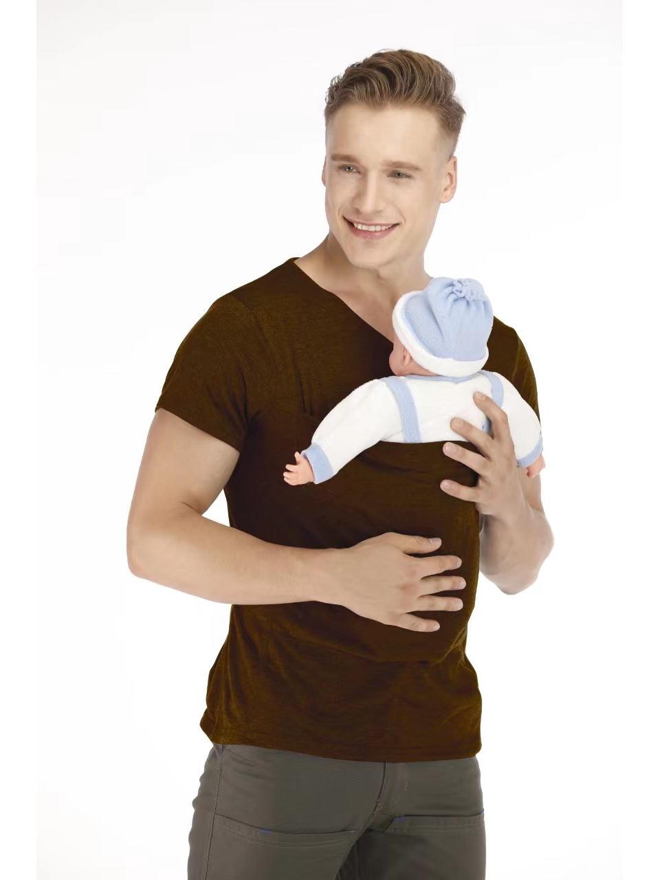 Кенгуру Папа и Мама Повседневная Женская Многофункциональная Футболка S