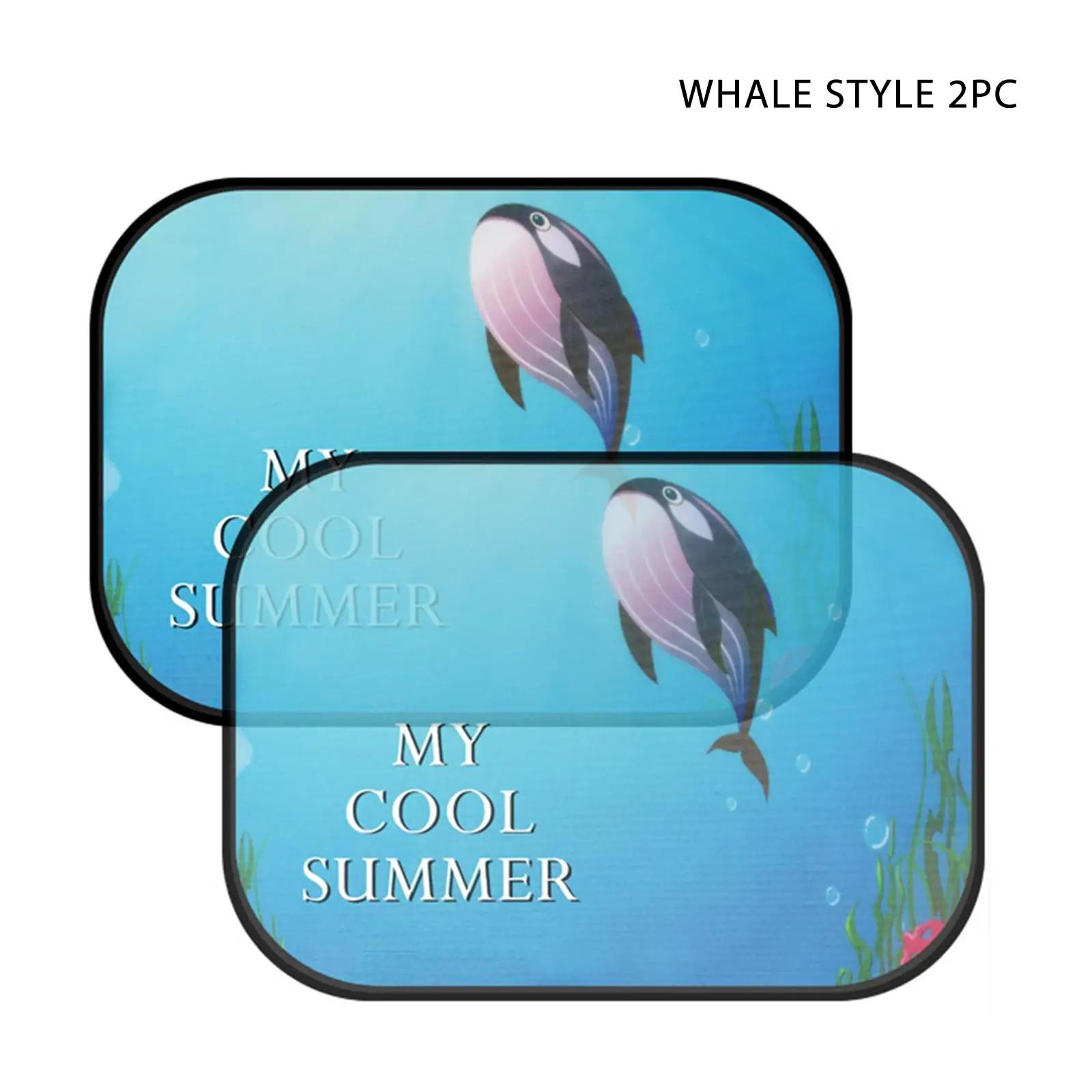 

2 шт., солнцезащитный козырек на боковое окно автомобиля с мультяшным рисунком, складной автомобильный чехол от солнца для детей, подходящий для всех сезонов