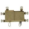 Airsoft MK4 Chassis Main Pouch Front Panel Set, Tactical Vest Chest Gear, Double Compartment Pocket, 556, Velcro Panel (Wolf Brown)