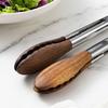 Wooden Tips Food Salad Tongs Long Handle Barbecue Tongs New Kitchen Cooking Tongs  Grilling