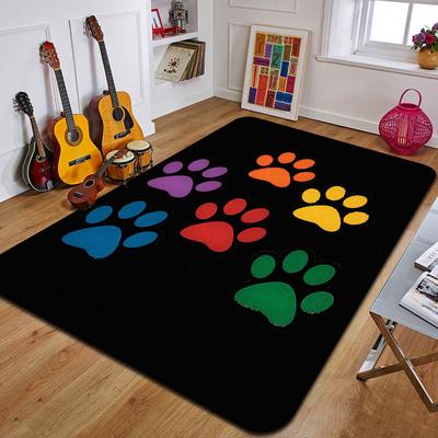 D-Hunde Pfoten Gedruckter Teppich Mode Yogamatte Rutschfester Teppich Schlafzimmerdekoration Outdoor-Teppich Schlafzimmer Geburtstagsgeschenk