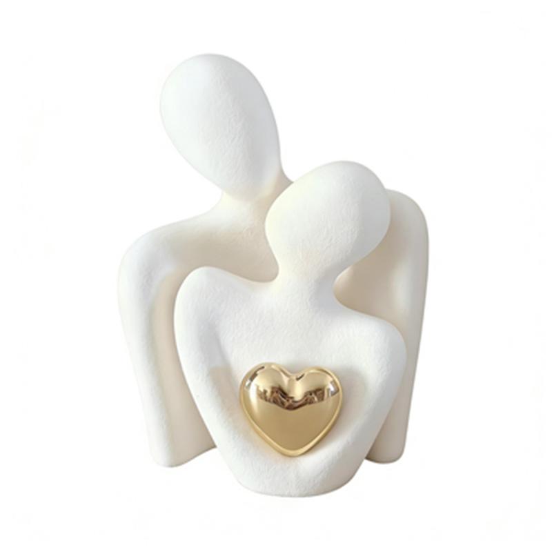 

Heart-shaped home decor featuring a couple embracing a gift for Valentine s Day or Easter, ideal for the bedroom or living room