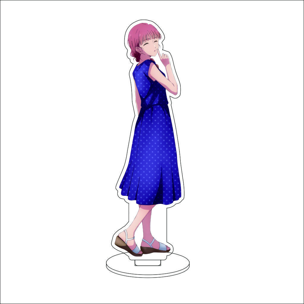 16CM Anime Summer Time Rendering Cosplay Acrylic Stand Ornaments Southern Hizuru Kofune Ushio Figure Stand Halloween Gifts