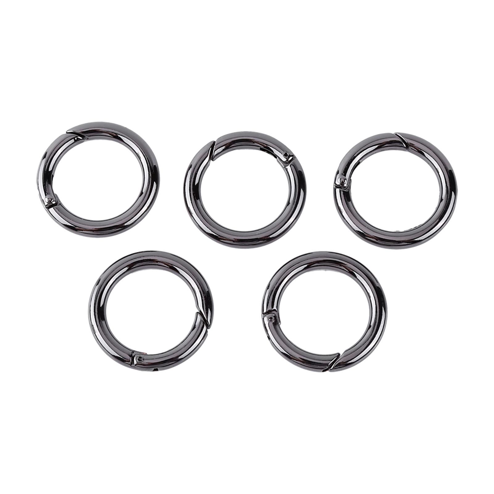 carabiner snap keychain tool locking carabiner Zinc Alloy Round Carabiner Spring Snap Clips Hook Keychain Keyring Buckle