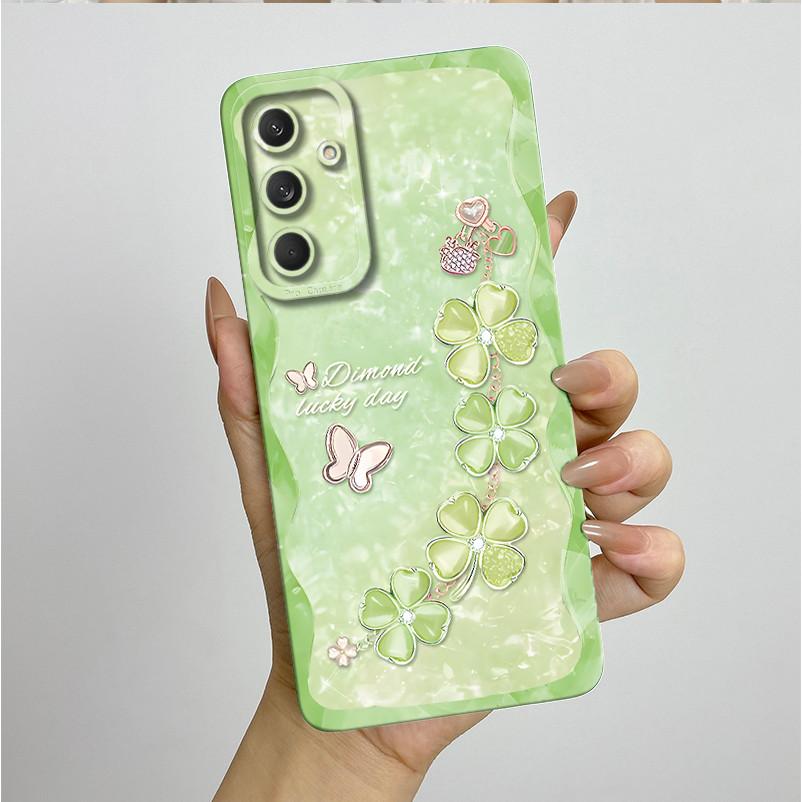 Phone Cover For Samsung Galaxy M35 5G Bumper Silicone Shockproof Pretty Butterfly Flowers Case Coque For Galaxy M 35 M55 Funda