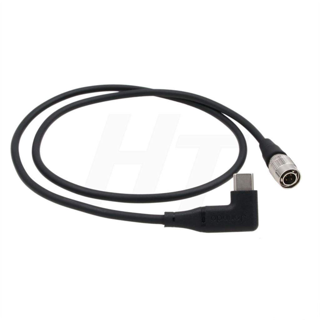HangTon PD QC Power Bank 12V USB C to Hirose 4-Pin Power Cable for Zoom F4, F8, F8N Pro Audio Recorder, 90 Degree Right Angle, 60cm