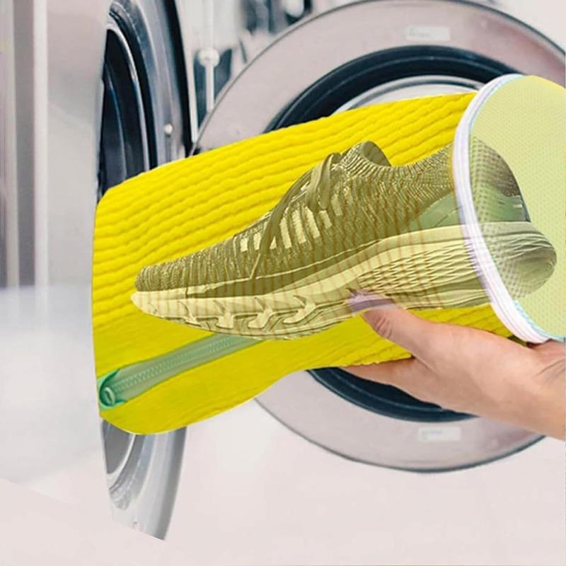 Shoe Washing Machine Bag Laundry Shoe Bag for Washer and Dryer - 3pcs Reusable Shoe Cleaning Bag for Sneaker Tennis Shoes Unstain Cleaner Kit