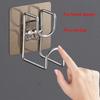 Self-adhesive Hooks Wall Mounted Washbasin Storage Hooks Holders Bathroom Basin Storage Rack Holder Save Space Stainless Hooks
