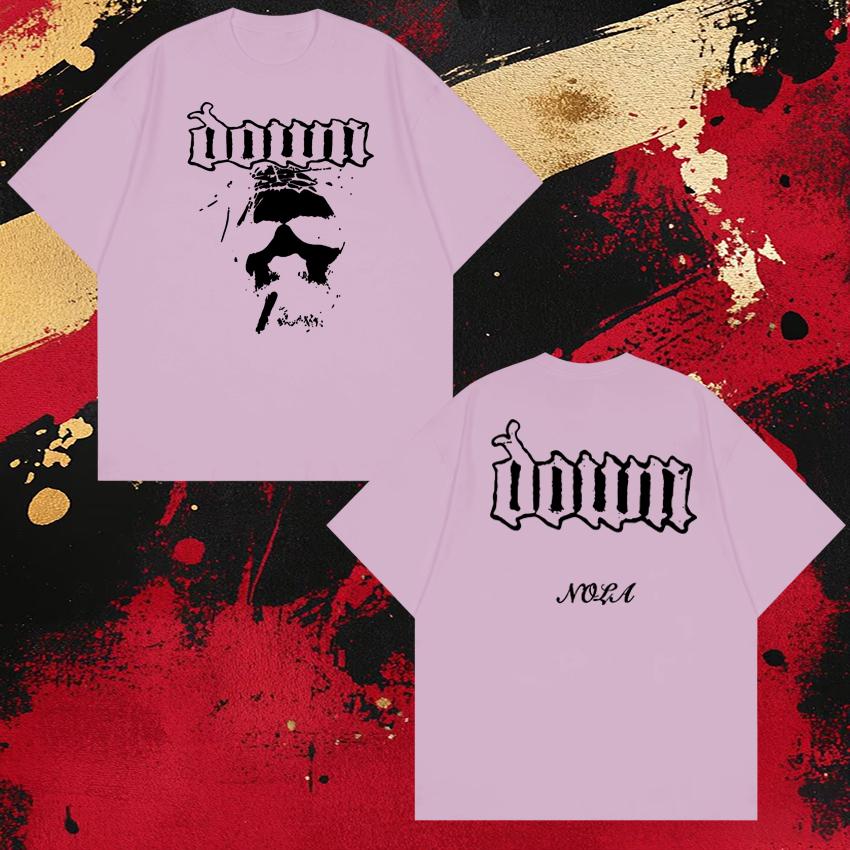 Zespół rockowy Down Nola Face Koszulki z krótkim rękawem z nadrukiem dwustronnym Unisex KOBIETY Luźny vintage Koszulka Hip Hop Unisex Bawełniany Top