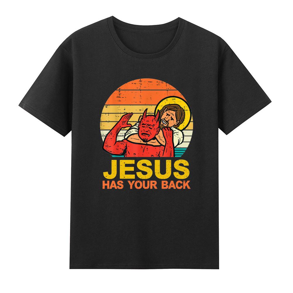 Jesus Has Your Back Jesus Santa Jiu Jitsu Christian Tshirt S