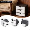1/12 Dollhouse Cabinet 3 Layer Drawers Dolls House Decor Bedroom Ornament Miniature Desktop Filing