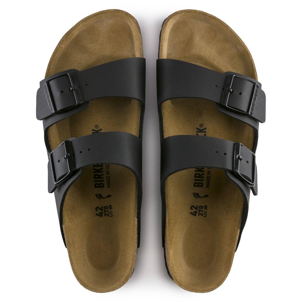 Klapki skórzane Birkenstock ARIZONA Birko-Flor regular szerokie damskie/męskie czarne (0051791)