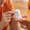 Whimsical Room Accent Middle Finger Ghost Statue, Funny Holding Nose Resin Figurine, Novelty Desktop Decoration Halloween Bathroom for Toilet