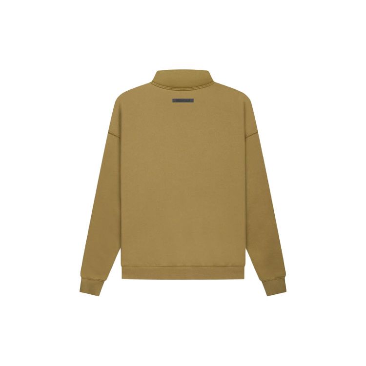 Fear of God Essentials Fleece Pullover Mockneck With Logo Unisex Sweatshirt Amber FOG-FW21-012