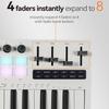 M-VAVE SMK-37 PRO 37 keys Keyboard 3 Octave Range 16 RGB Backlit Impact Pads Supports Wireless Connection to Multiple System