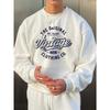 Men's Fashion Simple Long‑sleeve Crewneck Sweatshirt, Original Graphic Print, Versatile Top For Teams Clubs, Daily Casual Wear, Travel, Vacation