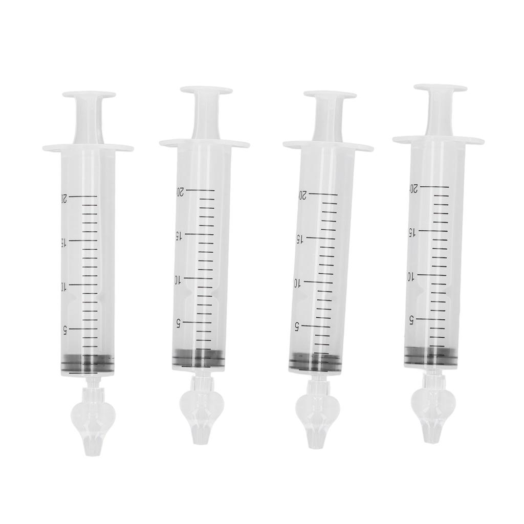 4pcs 20ml Baby Nasal Aspirator Syringe Professional Portable Versatility Infant Nose Irrigator
