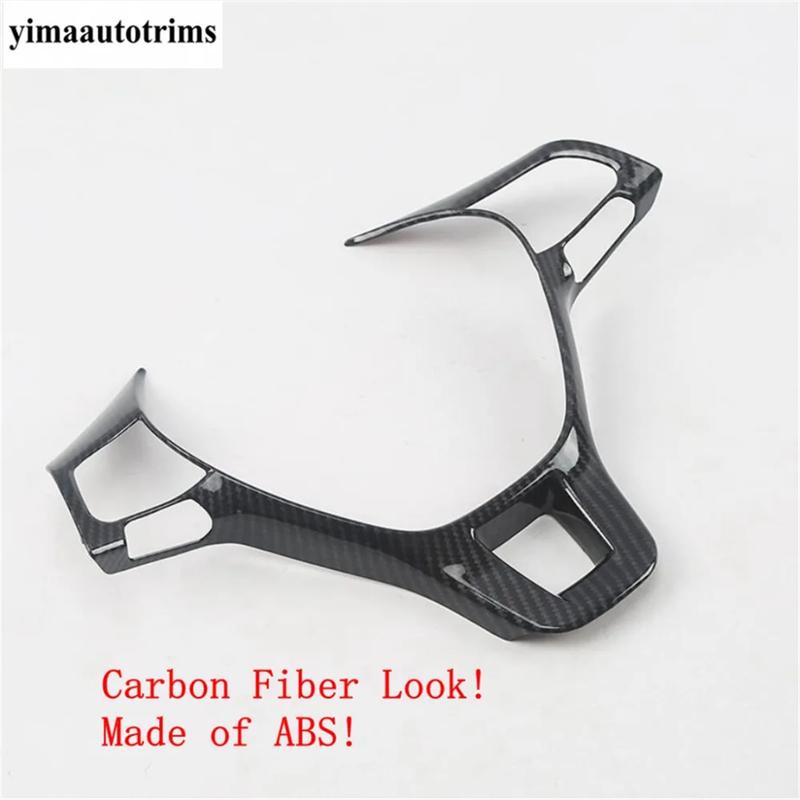 Steering Wheel Frame Decoration Cover Trim For Volkswagen T-Roc T Roc 2018 - 2025 Carbon Fiber / Matte ABS Accessories Interior