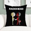 R-Radiohead Rock Band Pillow Case Throw Pillow Cover Nordic Vintage Style Cushion Covers Home Living Room Sofa Couch Seat Decor