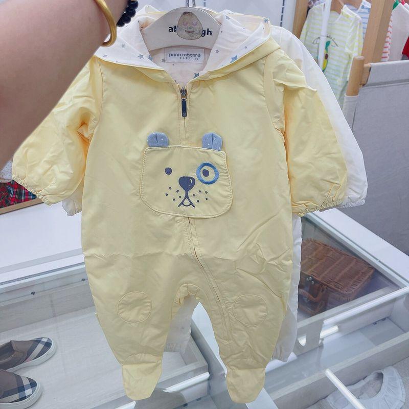 Korean Spring and Autumn Cotton Cap Outwear Children's Jumpsuits