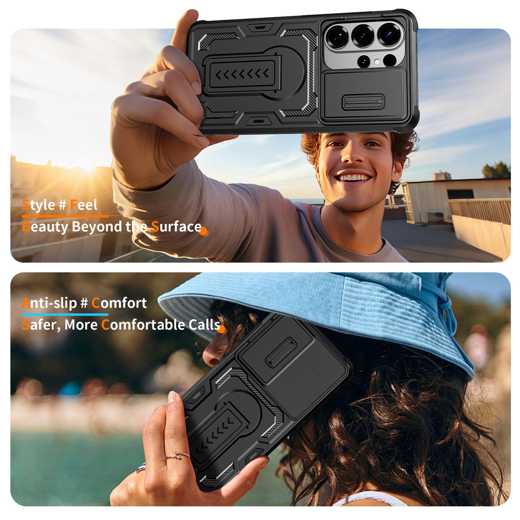 Armor Slide Kameraobjektiv Handyhülle für Samsung Galaxy S26 Ultra S25 S24 S 26 A17 5G A16 A26 A36 A56 Abdeckung Zubehör