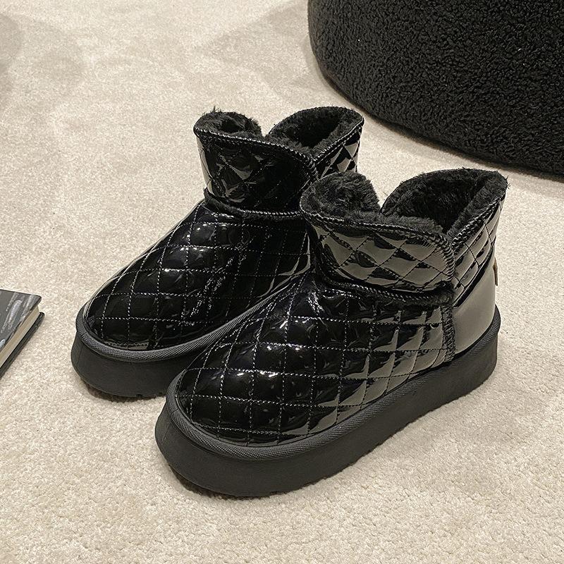 Grubopodeszwowe Śniegowce Damskie Nowe Zimowe Wodoodporne i Antypoślizgowe Ocieplane Zagęszczone W Stylu Zagranicznym Ciepłe Bawełniane Buty Damskie