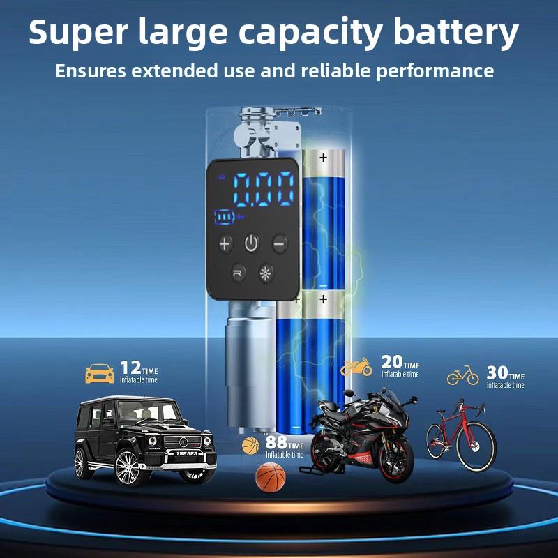 Car Tire Inflatable Pump Portable Car Air Compressor With LED Light Electric Air Compressor for Motorcycle Boat Car Tire